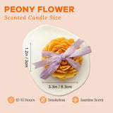 Bougie Peytanger Pivoine Orange crée une ambiance chaleureuse.