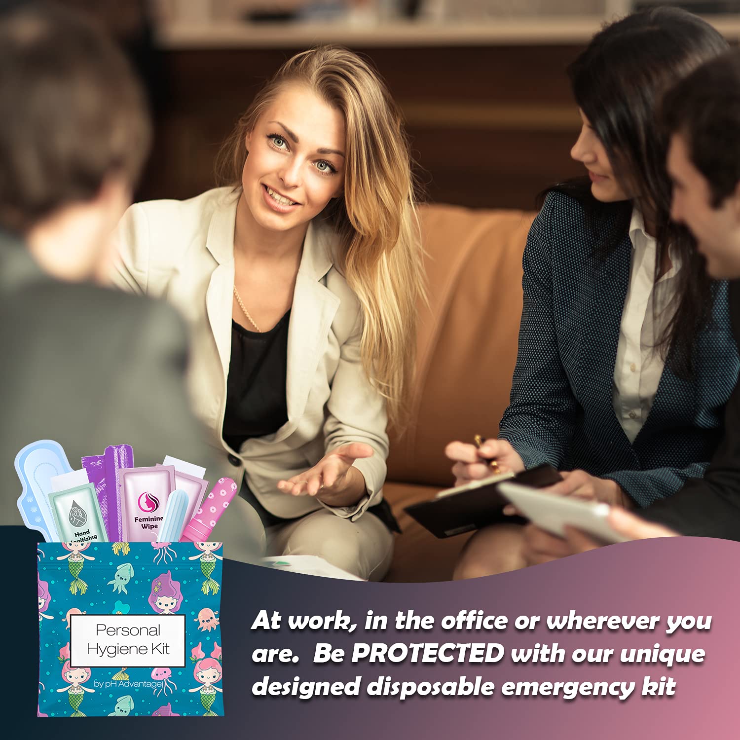 Emballage réutilisable du kit pH Advantage facilitant le transport.