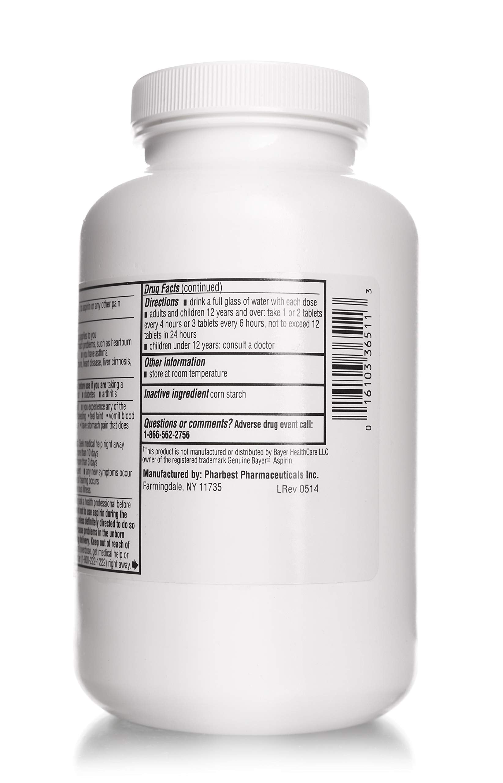 PHARBEST Aspirine 325 mg — soulagement éventuel des douleurs légères.