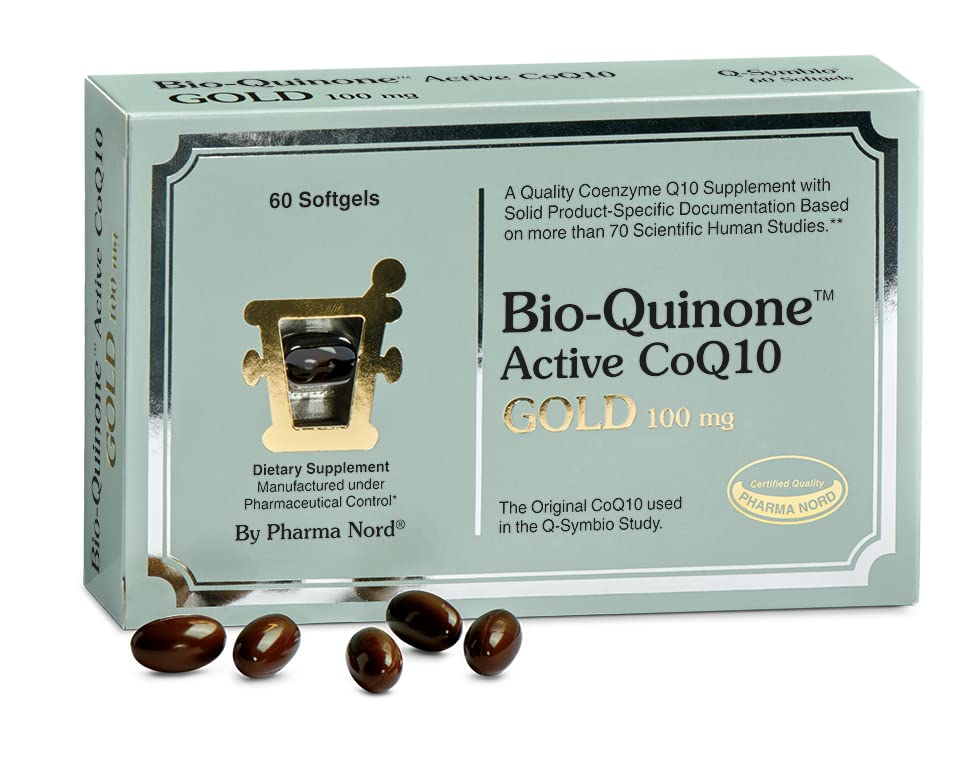 Pharma Nord Bio-Quinone Gold, flacon de 60 gélules, peut soutenir l'énergie au quotidien.