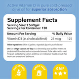 Utilisation quotidienne possible pour soutenir les niveaux de vitamine D.