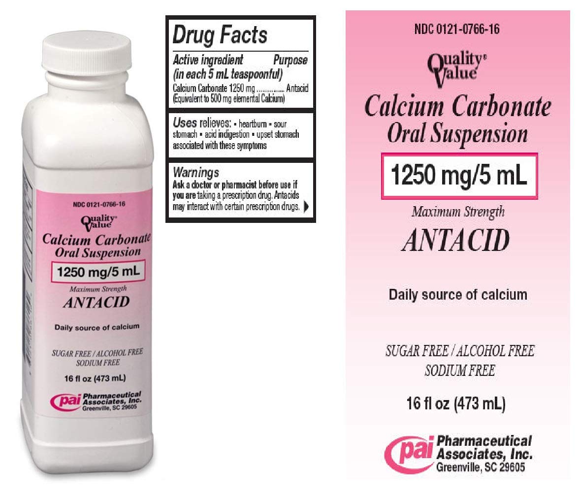 Suspension de carbonate de calcium PHARMACEUTICAL ASSOC INC, bouteille prête à l’emploi pour un apport calcique.