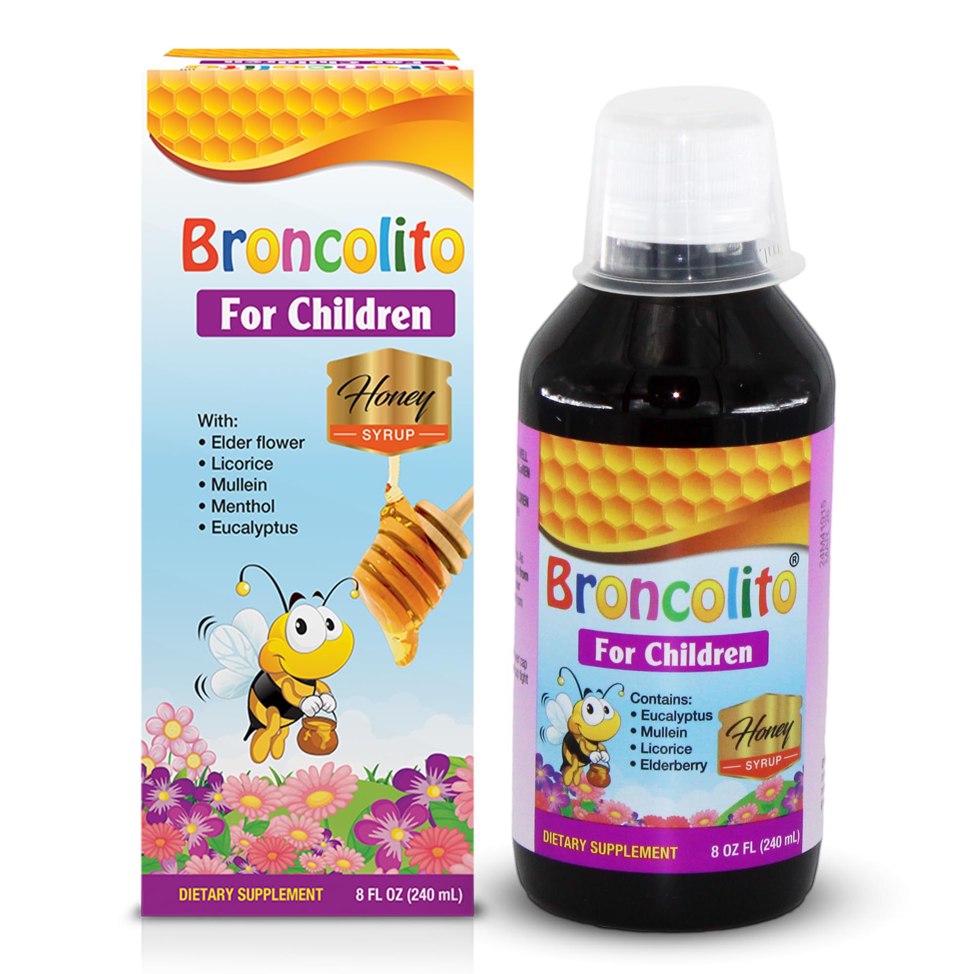 PHARMADEL Broncolito – bouteille-sirop-miel-enfant: douceur naturelle et goût apprécié