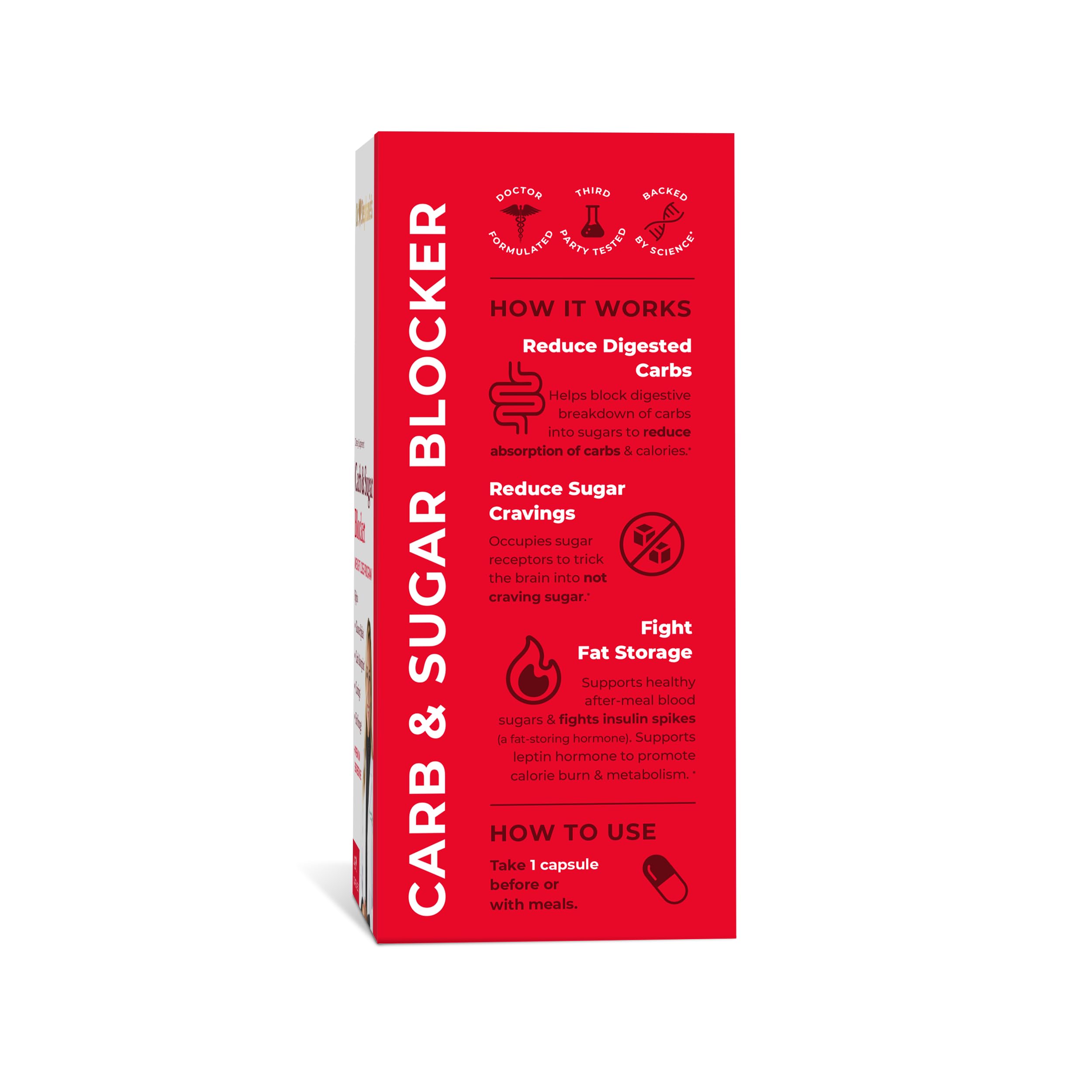 Pharmaganics blocage glucides doseur, vue d'un doseur facilitant le dosage lors du repas.