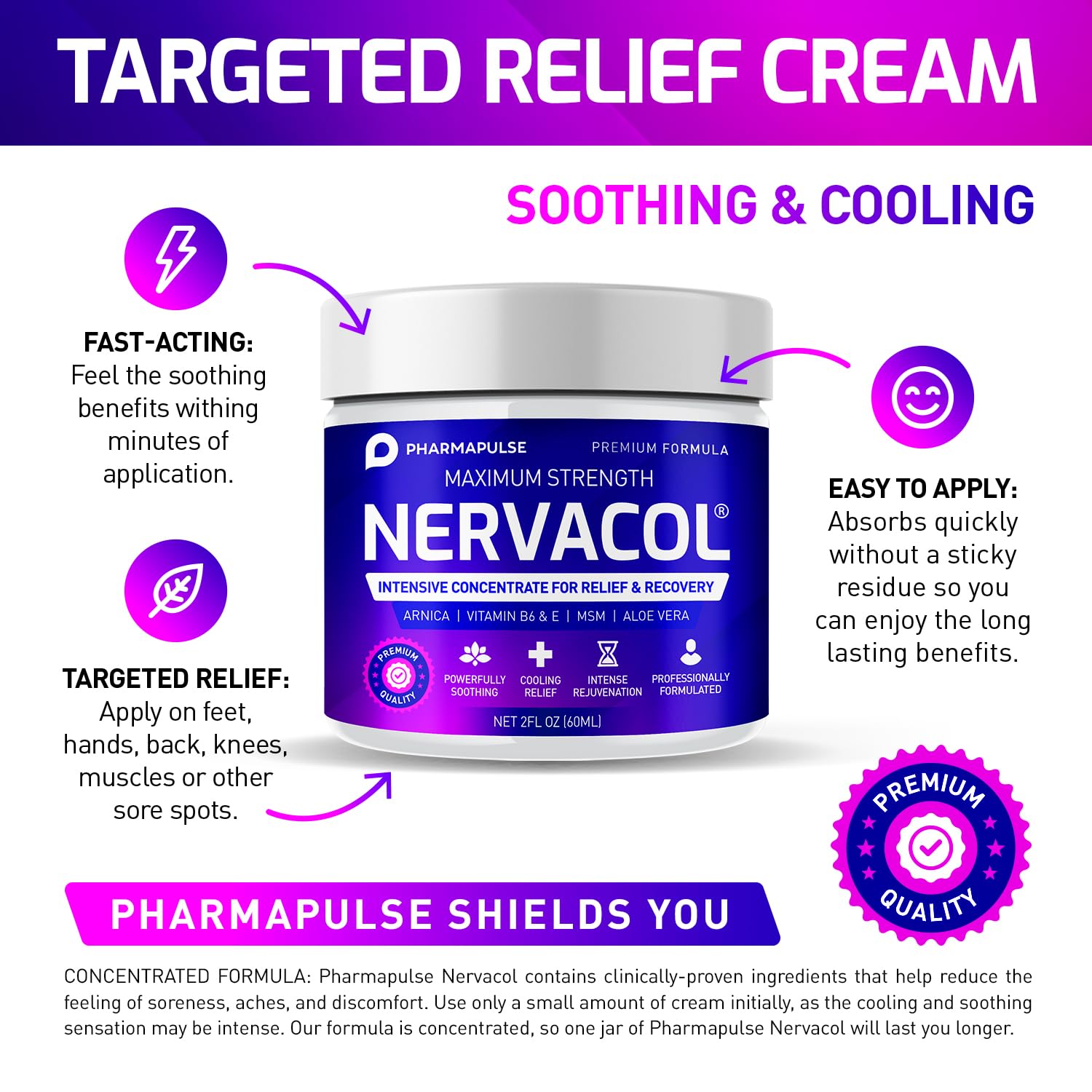 Pharmapulse Crème Neuropathie – application mains, sensation rafraîchissante et hydratante