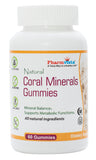 Gommes Pharmvista Calcium Coral dans une bouteille, pratique pour l'apport quotidien.