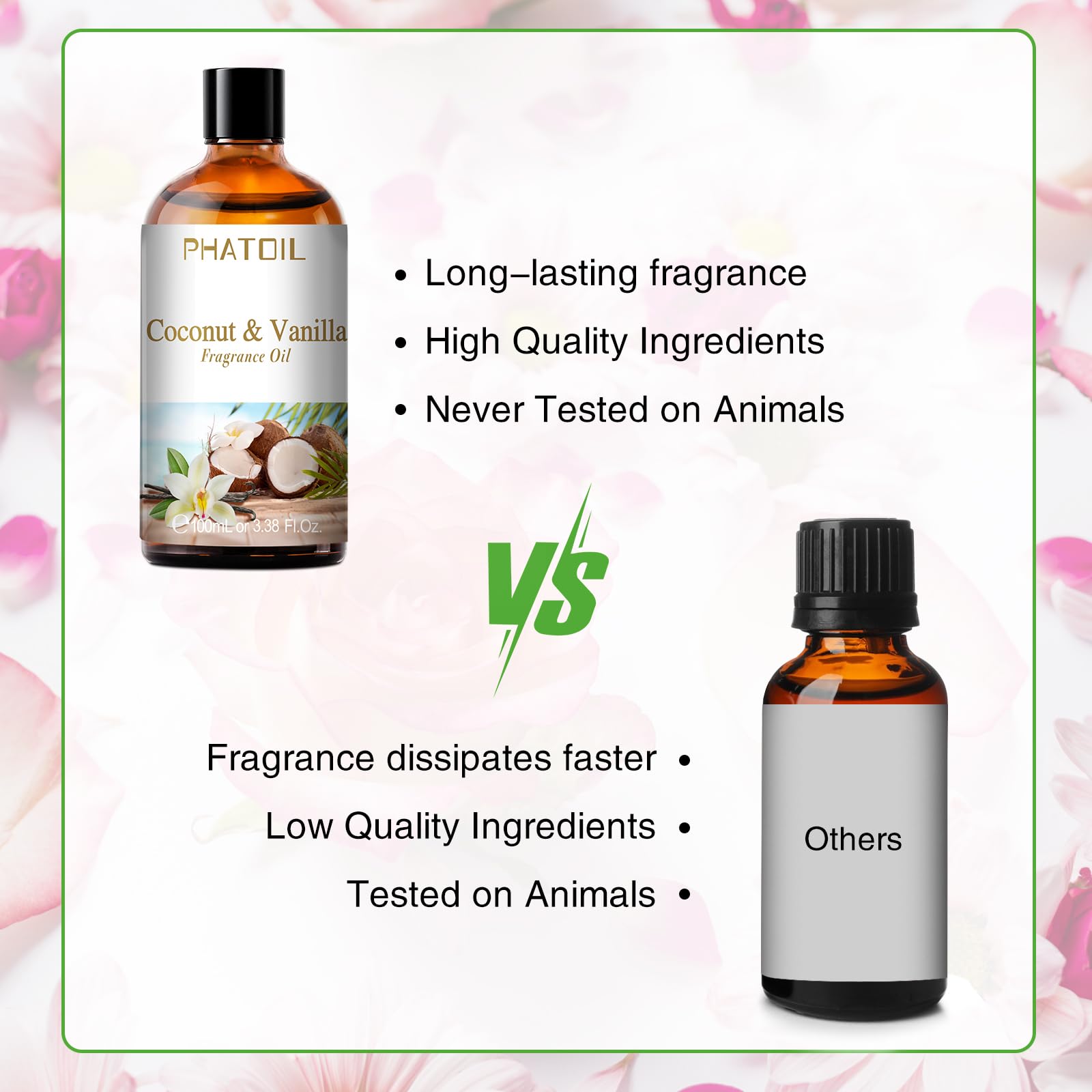 PHATOIL Coco Vanille – Diffuseur ambiance salon pour relaxation et bien-être.