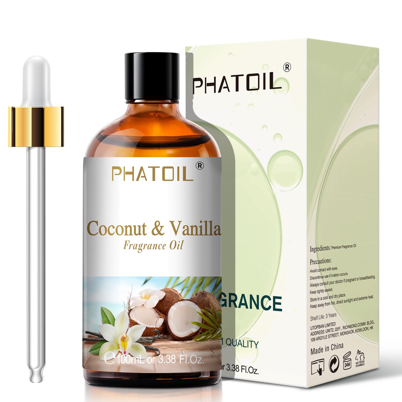 PHATOIL Coco Vanille – Diffuseur ambiance pour créer une atmosphère chaleureuse.