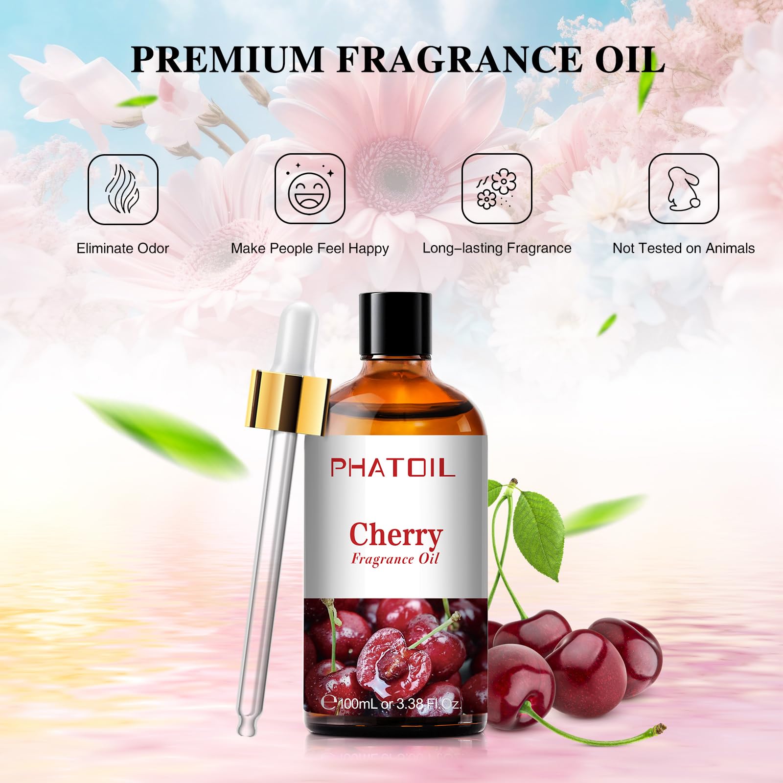 PHATOIL Huile cerise – Boîte cadeau élégante pour découvrir l’aromathérapie et le parfum fruité.