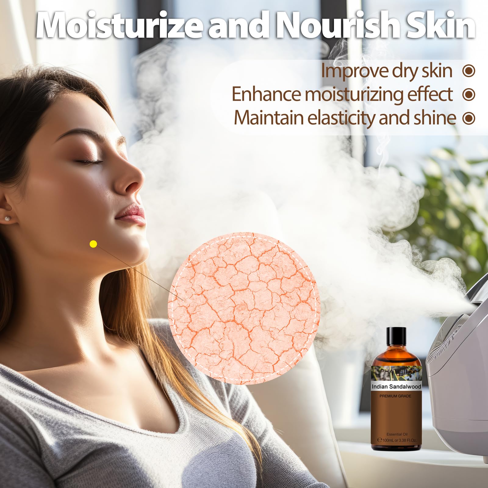 PHATOIL huile essentielle santal indien — bain pieds relaxant et parfumé