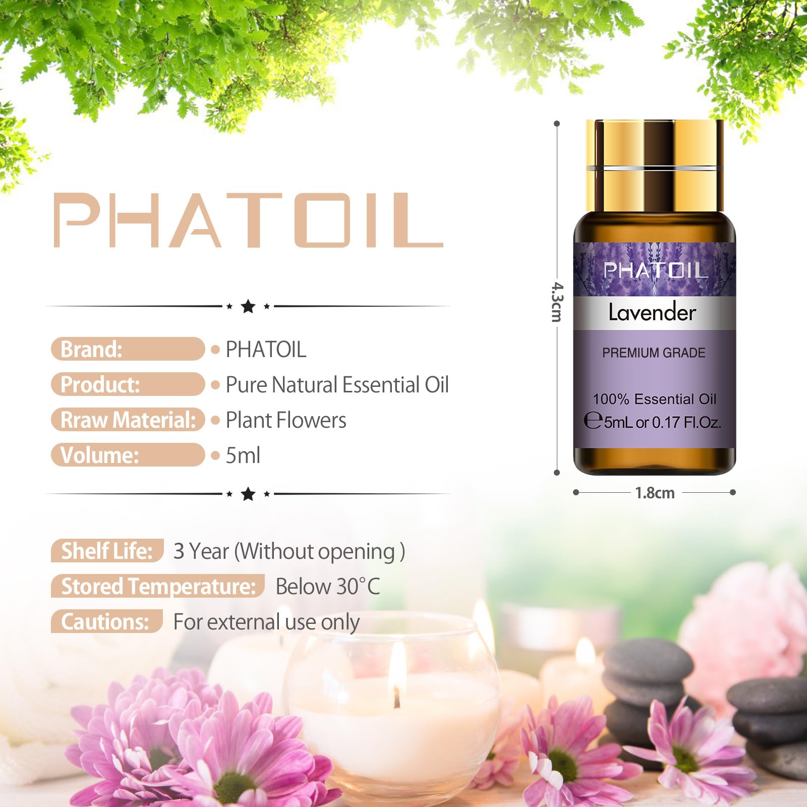 PHATOIL huile essentielle orange douce parfum fruité pour diffuseur