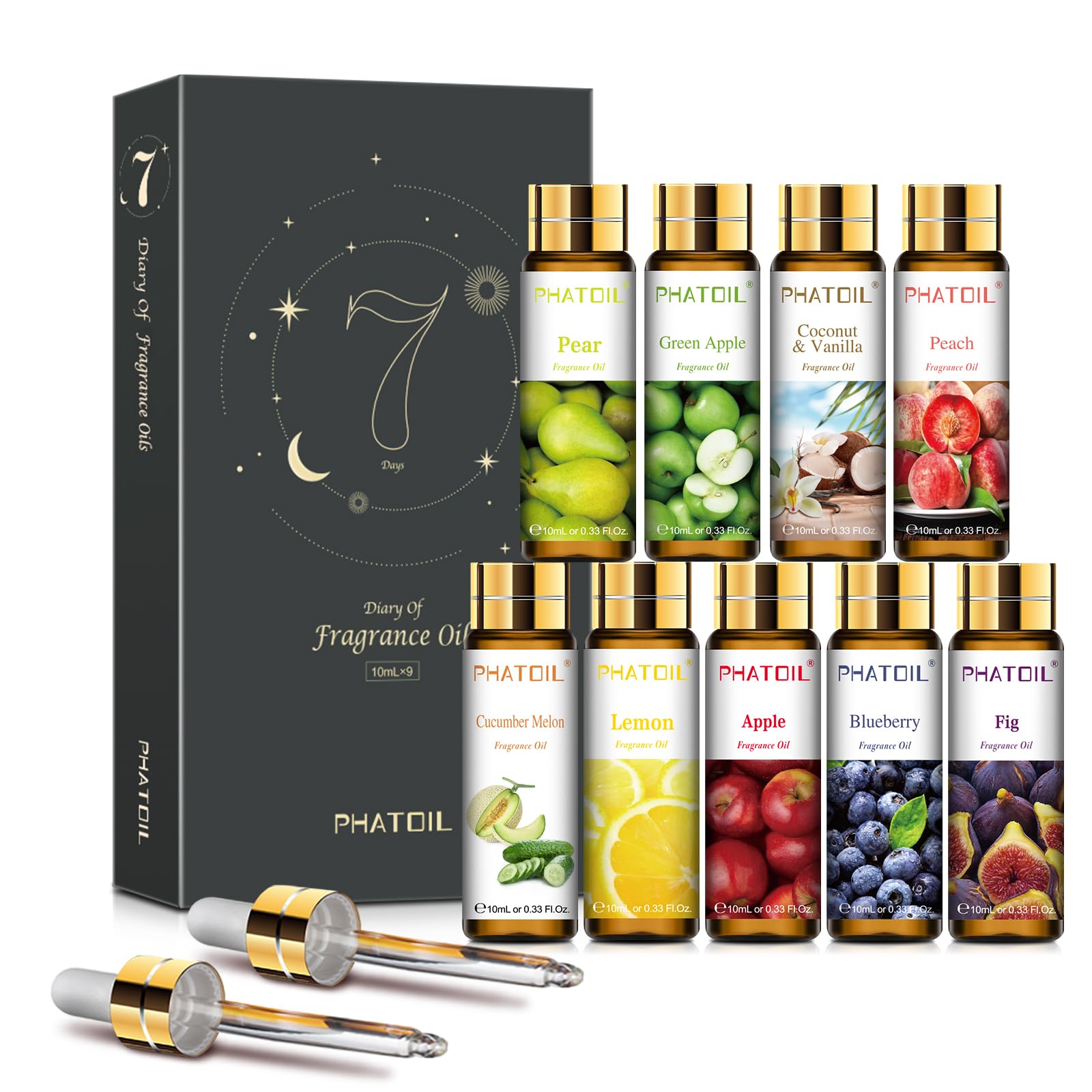 PHATOIL huile parfum concombre-melon : diffuseur rafraîchissant et fruité