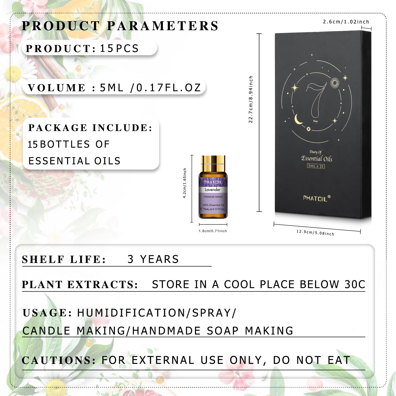 PHATOIL huile essentielle santal note boisée chaude pour parfumer pièce