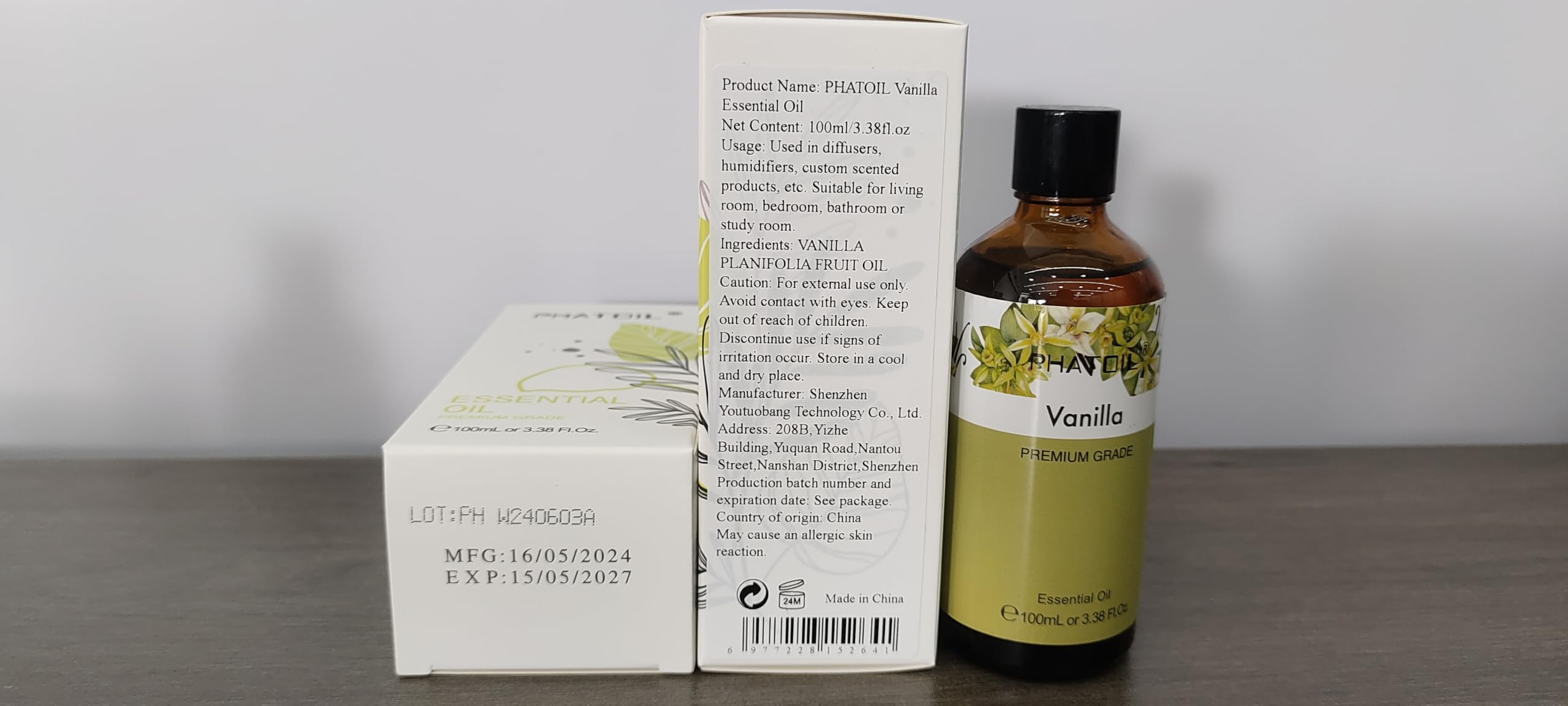 PHATOIL Vanille bain aromatique, détente à domicile