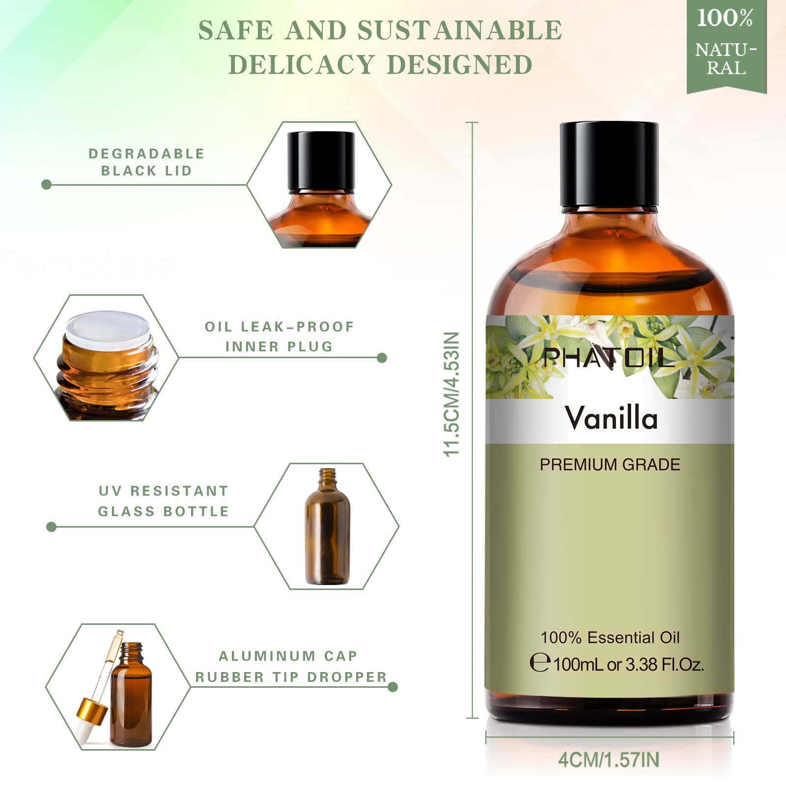 PHATOIL Vanille DIY bougie parfumée, ambiance chaleureuse