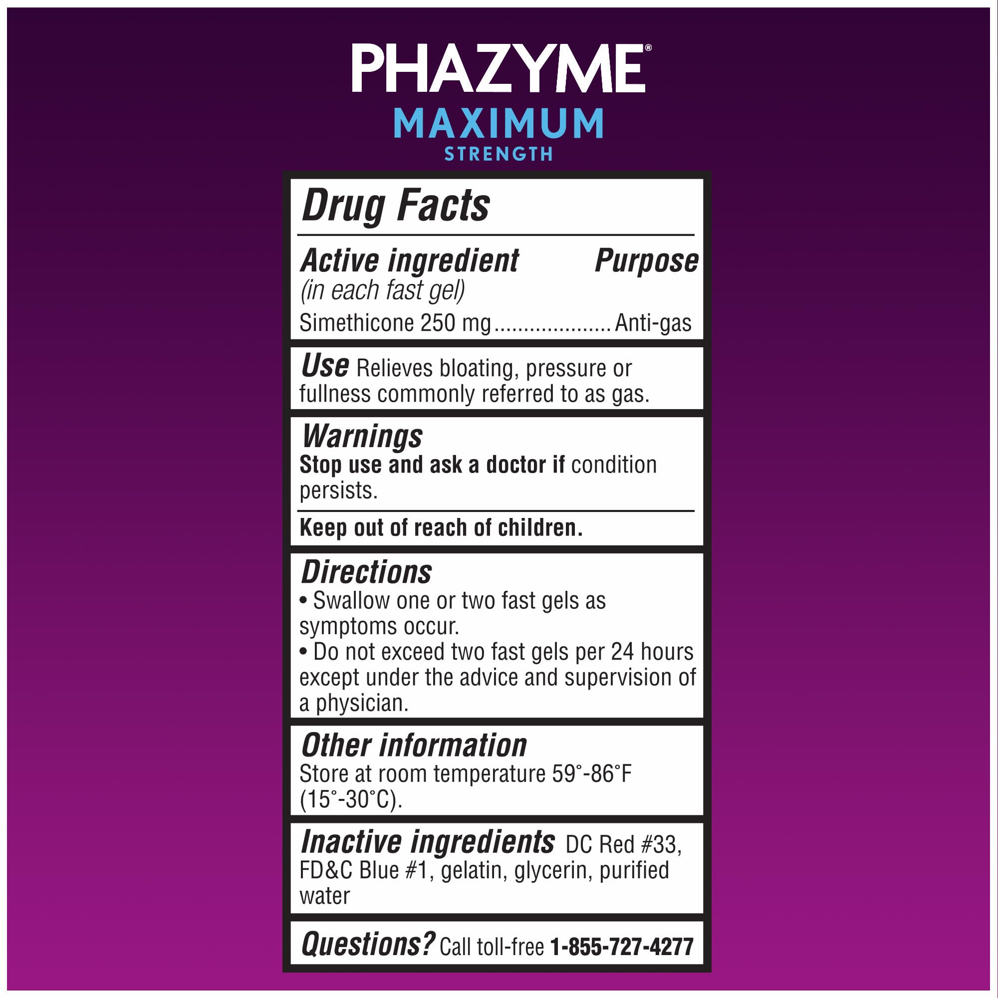 Utilisation apres repas pour soulager le gaz avec Phazyme