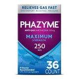 Phazyme gommes anti-gaz cerise, saveur agréable pour un soulagement rapide.