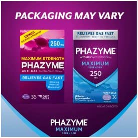 Phazyme information sur les ingrédients, 250 mg de simethicone, référence des actifs.