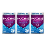 Phazyme pack de 3 boîtes, solution pratique contre les gaz et ballonnements.