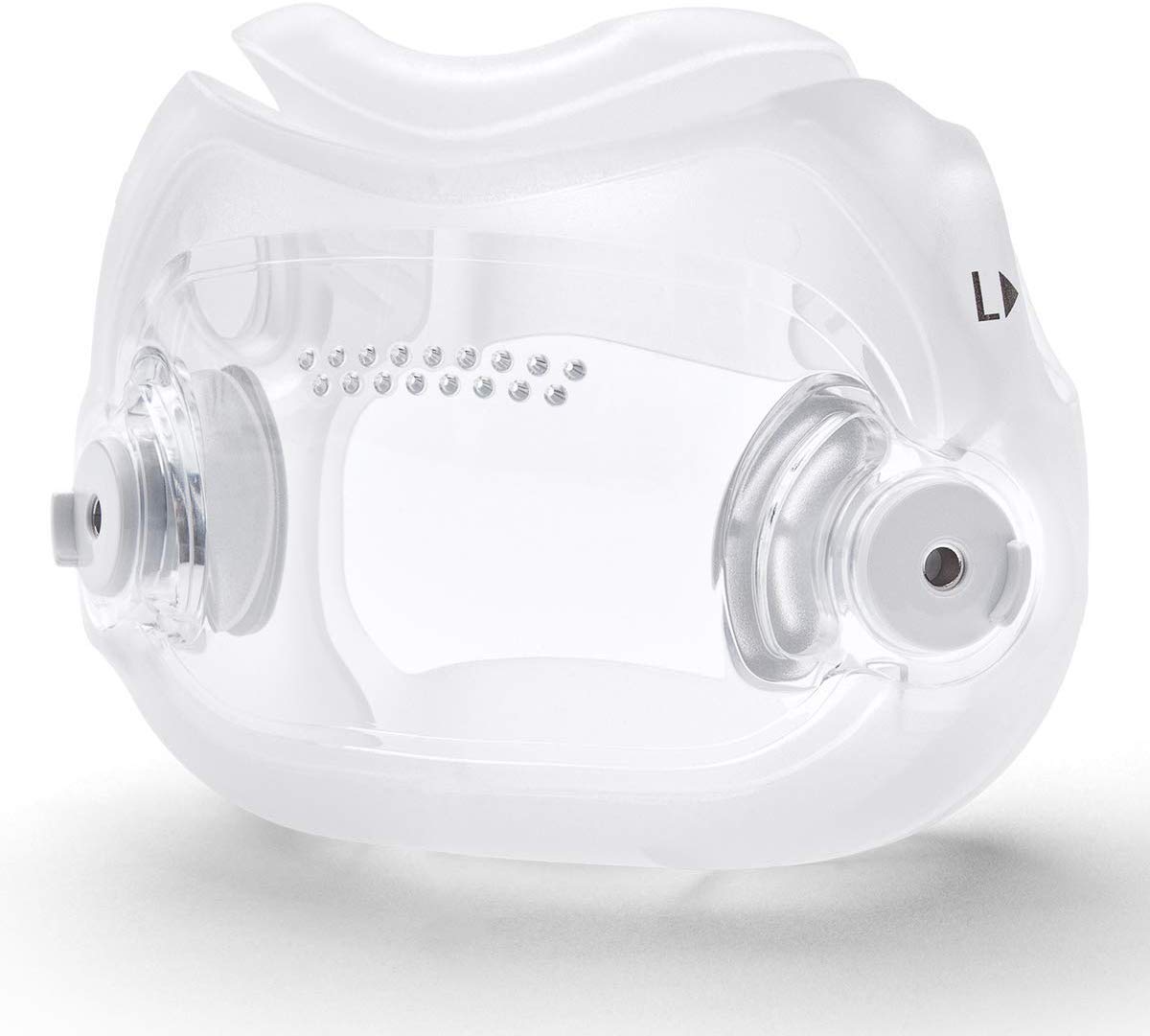 Coussinet visage DreamWear Philips, gros plan, confort doux et ajustement précis.