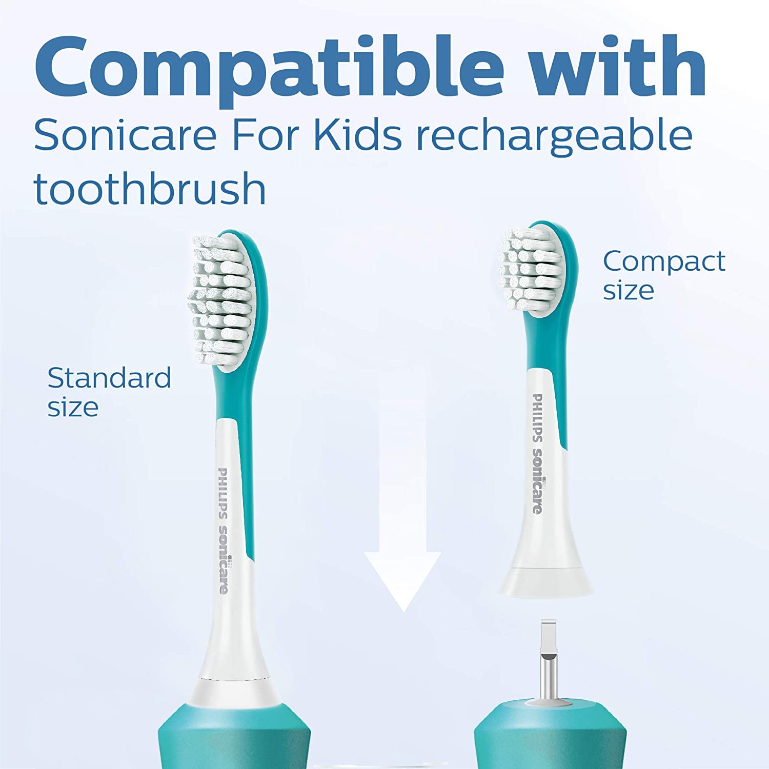 Philips HX6032/05 – profil contouré, ajuste parfaitement à la dentition en croissance