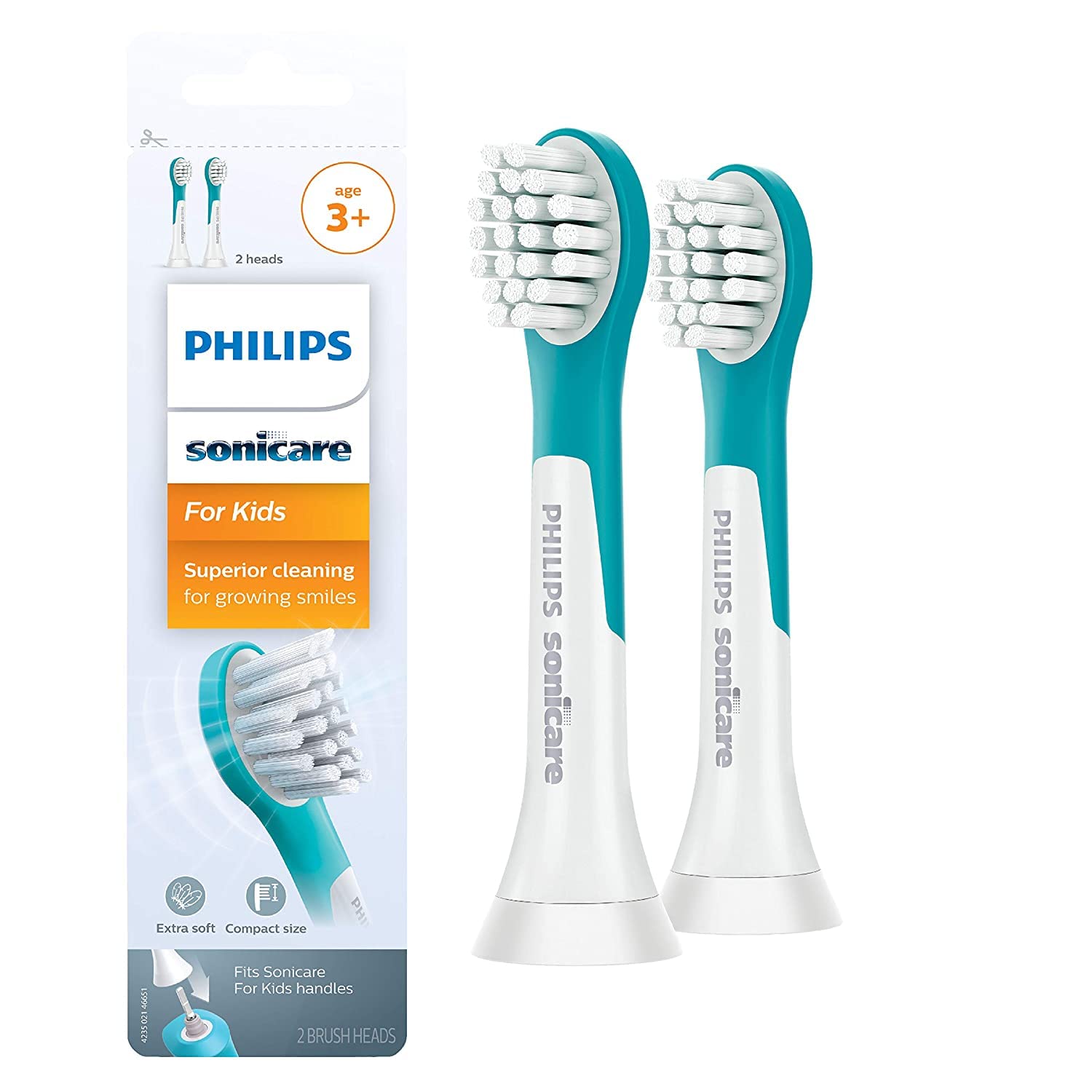 Philips HX6032/05 – tête enfant avant, douceur adaptée pour un brossage en douceur