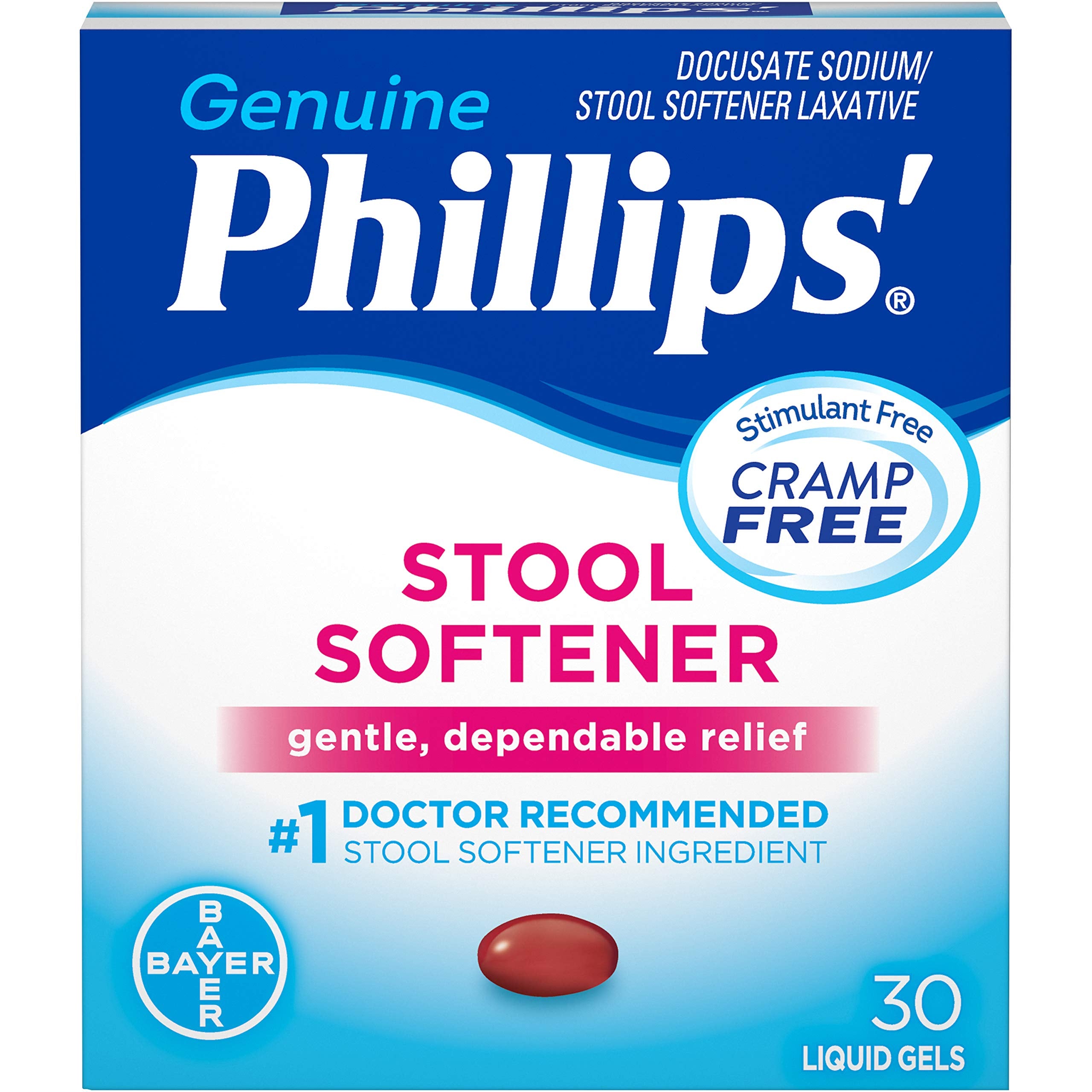 Phillips' adoucisseur de selles – bouteille de gélules liquides, facile à intégrer au quotidien.