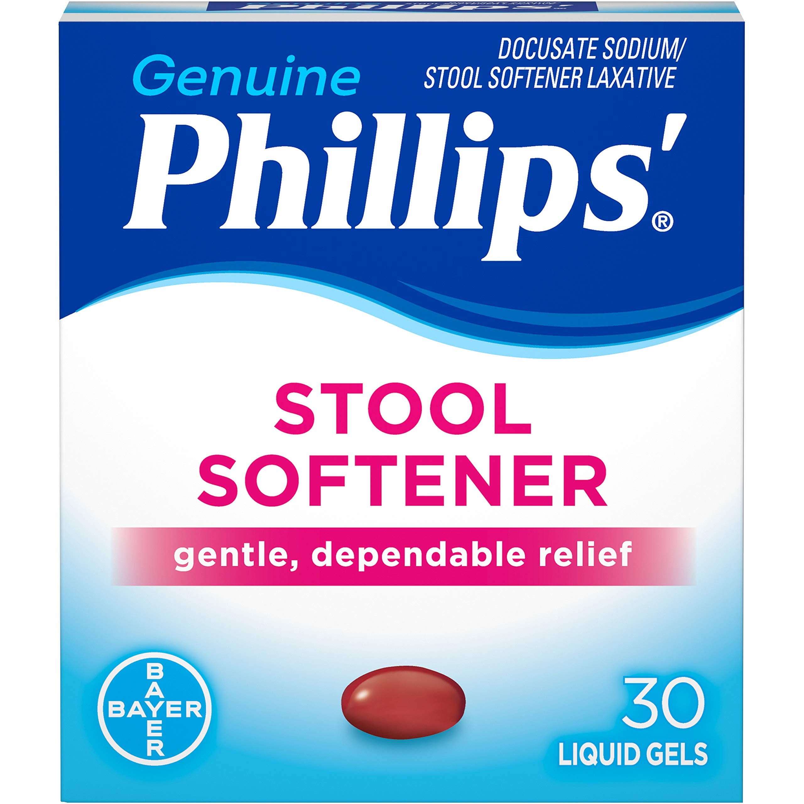Phillips' adoucisseur de selles – paquet de gélules liquides, pratique et efficace.
