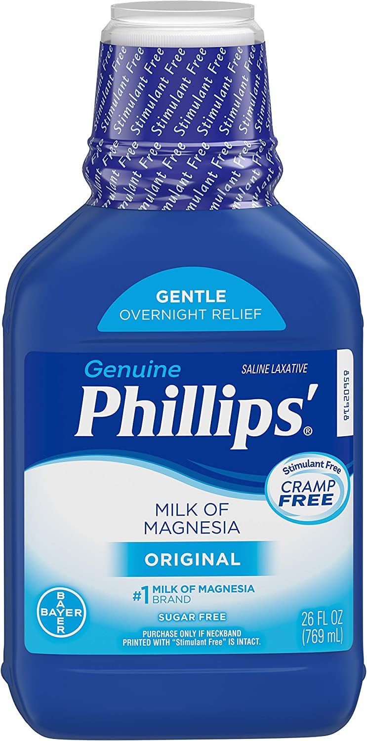 Phillips' lait magnésium Menthe fraîche-bouteille, goût rafraîchissant et soulagement potentiel.
