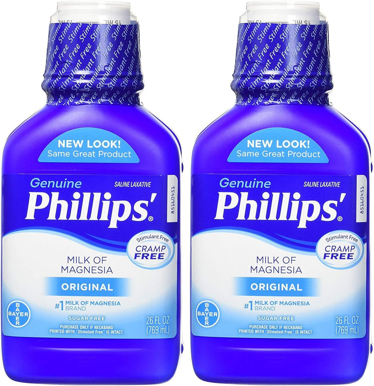 Phillips' Milk of Magnesia flacon original – soulagement en douceur et sans crampes.