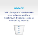 Étiquette originale Phillips' Milk of Magnesia, identification rapide et mode d'emploi clair.