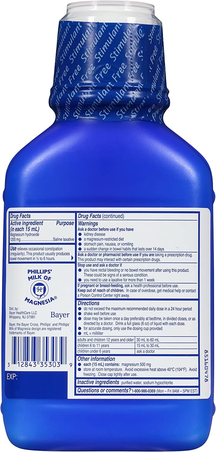 Coffret duo Phillips' Milk of Magnesia – deux bouteilles pratique pour la pharmacie.