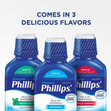 Versement fluide du flacon Phillips' Milk of Magnesia, relief rapide sans crampes.