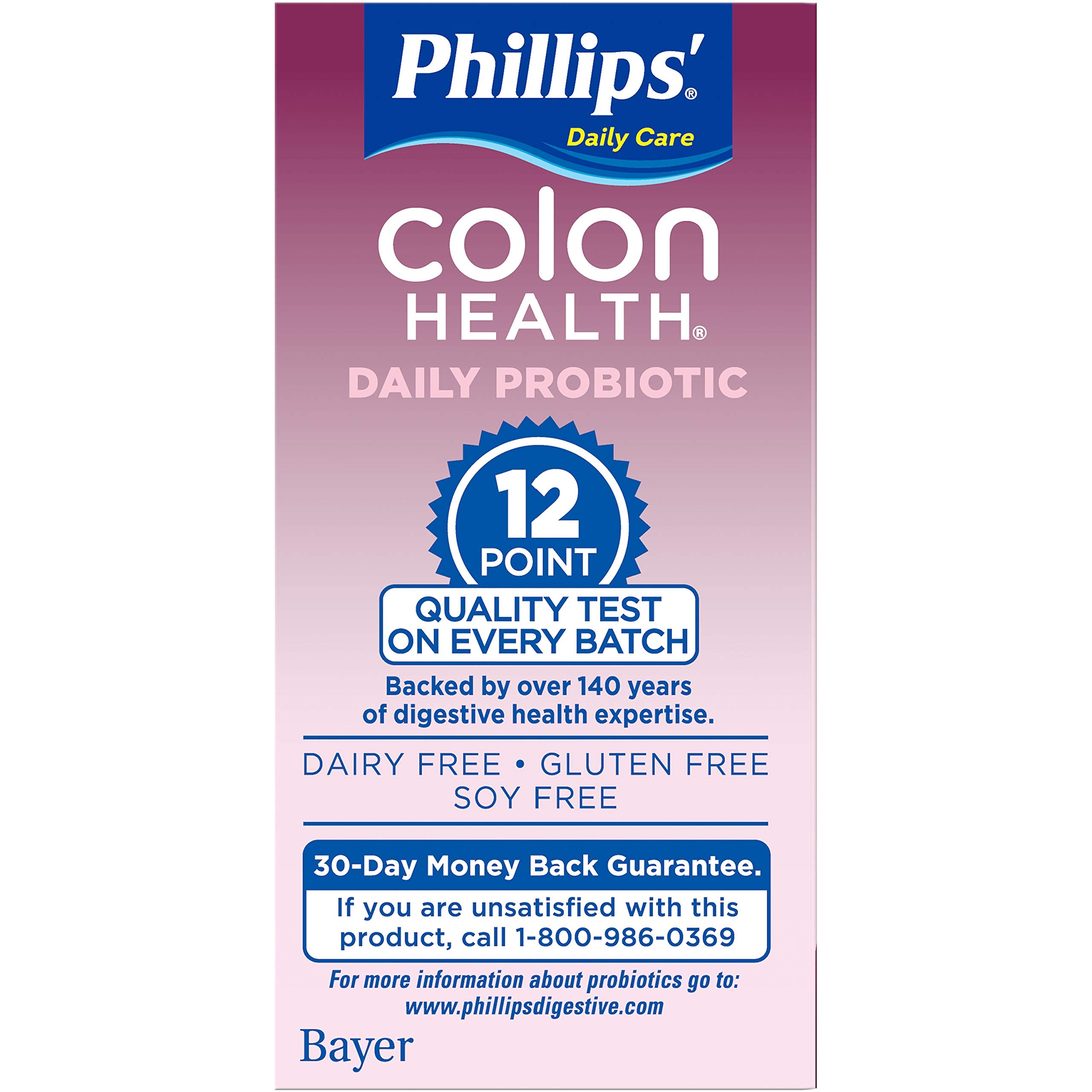 Capsules Phillips' Santé du côlon, prise quotidienne potentielle