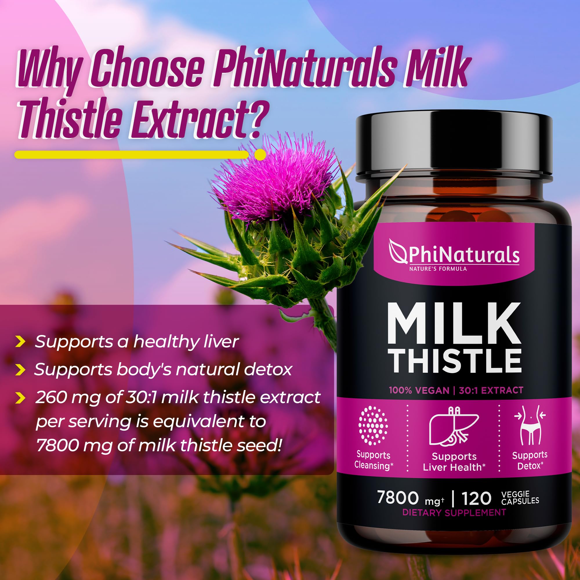 PhiNaturals verre d'eau prêt à accompagner la capsule