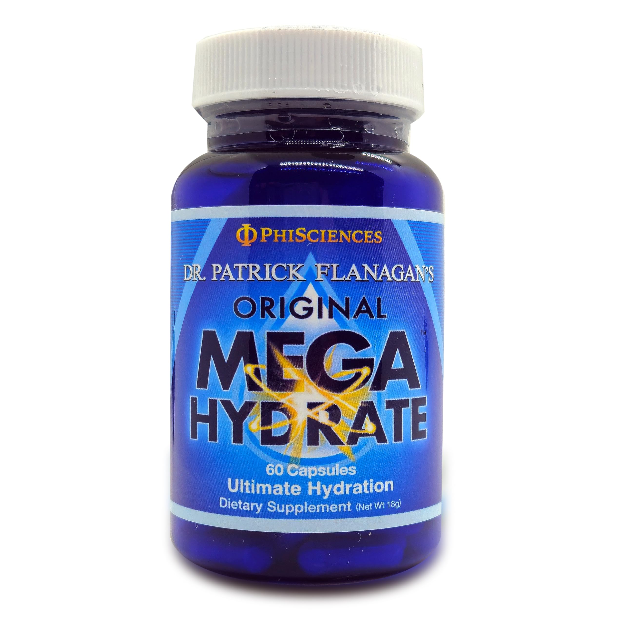 Phi Sciences MegaHydrate, capsules: soutien potentiel à l'hydratation et au transport des nutriments.