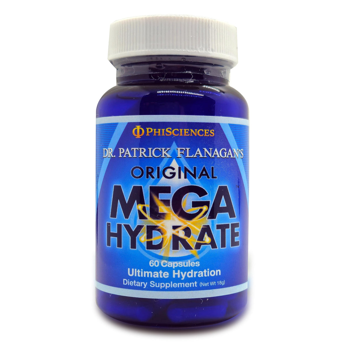 Phi Sciences MegaHydrate, capsules: soutien potentiel à l'hydratation et au transport des nutriments.