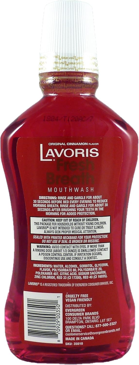 Phixnozar Lavoris Coffret 3 Bouteilles Cannelle 18 oz: pratique pour la famille.