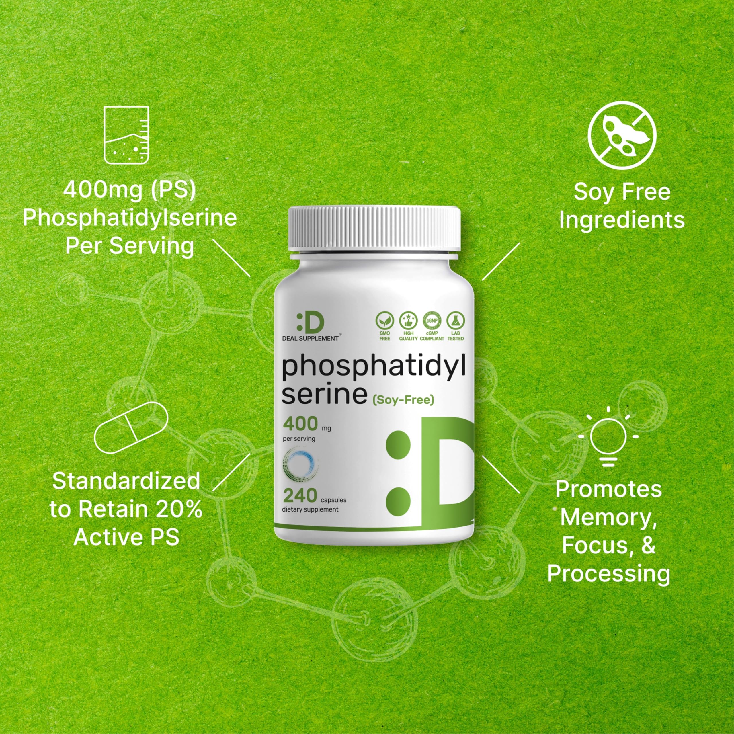 Phosphatidylsérine supplément – notice simple pour suivre le dosage quotidien