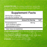 Phosphatidylsérine supplément – gélules visibles, source sans soja pour la clarté d’esprit