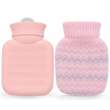 Photken Bouteille eau chaude 320ml rose, chaleur durable et confortable.