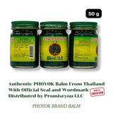 PHOYOK baume vert 50g — appliquer après activité pour confort.
