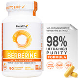 Berberine Physician's Healthy Alternatives dans bouteille fermée, pureté élevée et stabilité.