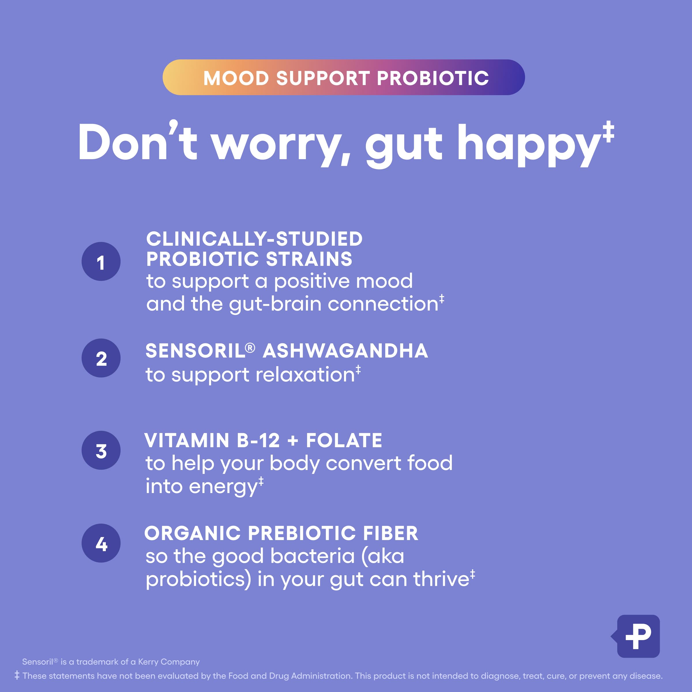 Mood Probiotic Physician's Choice – extrait d'ashwagandha favorisant la relaxation.