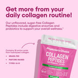 Physician's CHOICE Collagen Peptides, enzymes digestives incluses pour meilleure assimilation.