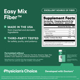 Physician's CHOICE Easy Mix Fibre – contrôle-qualite-usa, fabriqué selon des normes élevées