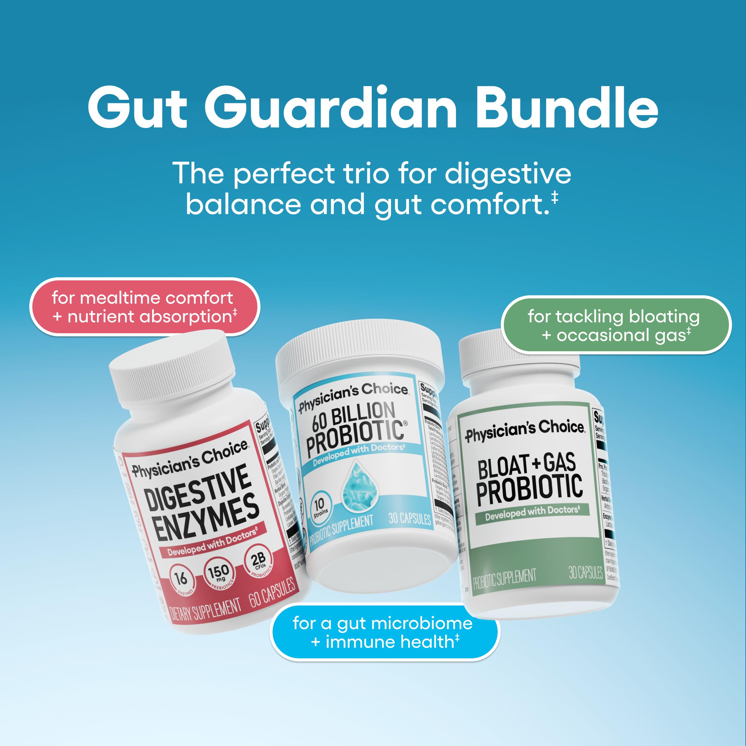Gut Guardian de Physician's CHOICE, emballage pratique pour le quotidien.