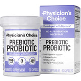 Physician's CHOICE Prébiotique-Probiotique — bouteille prête à l’emploi pour le confort digestif.