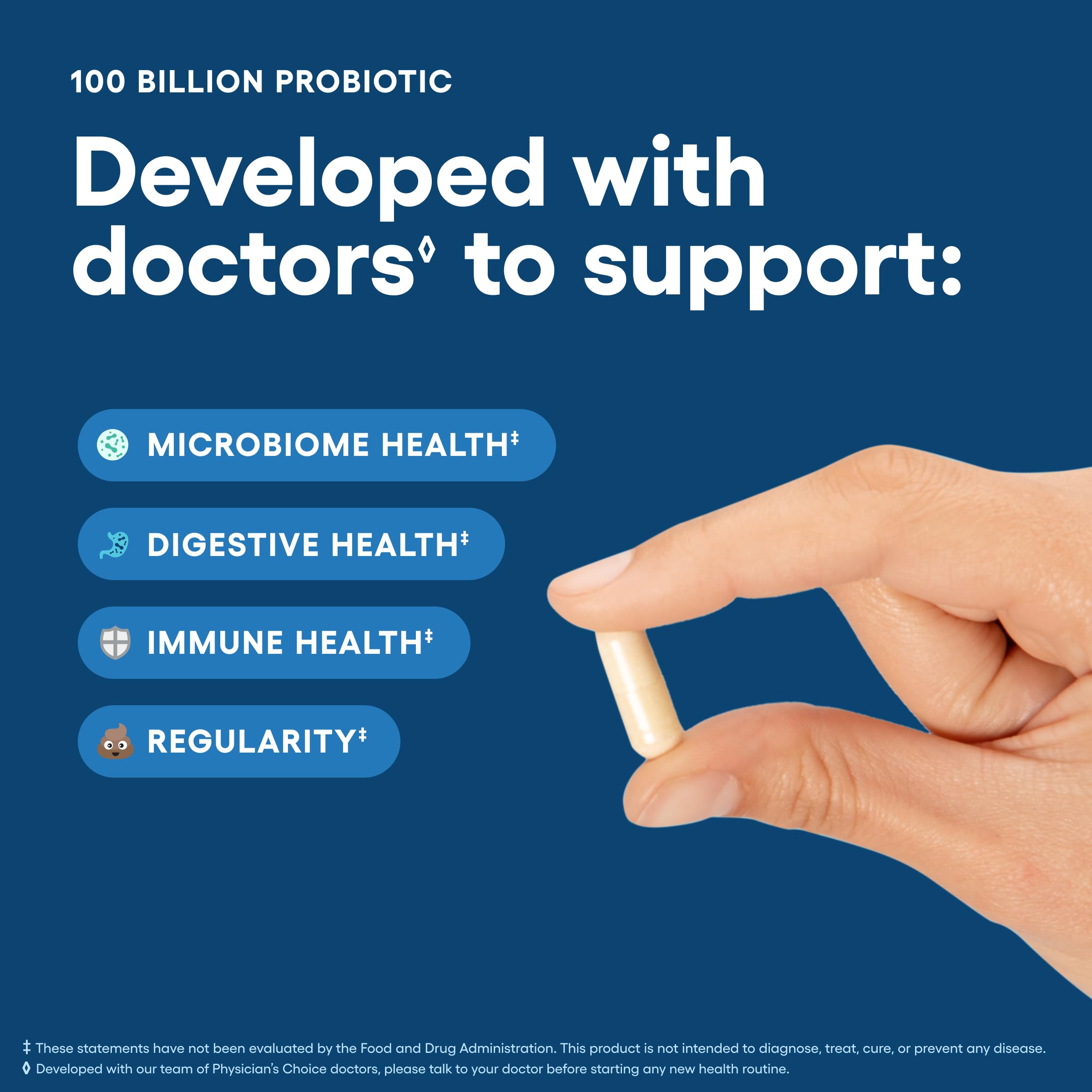 Physician's CHOICE Prébiotiques organiques, ingrédients naturels soutenant le microbiote.