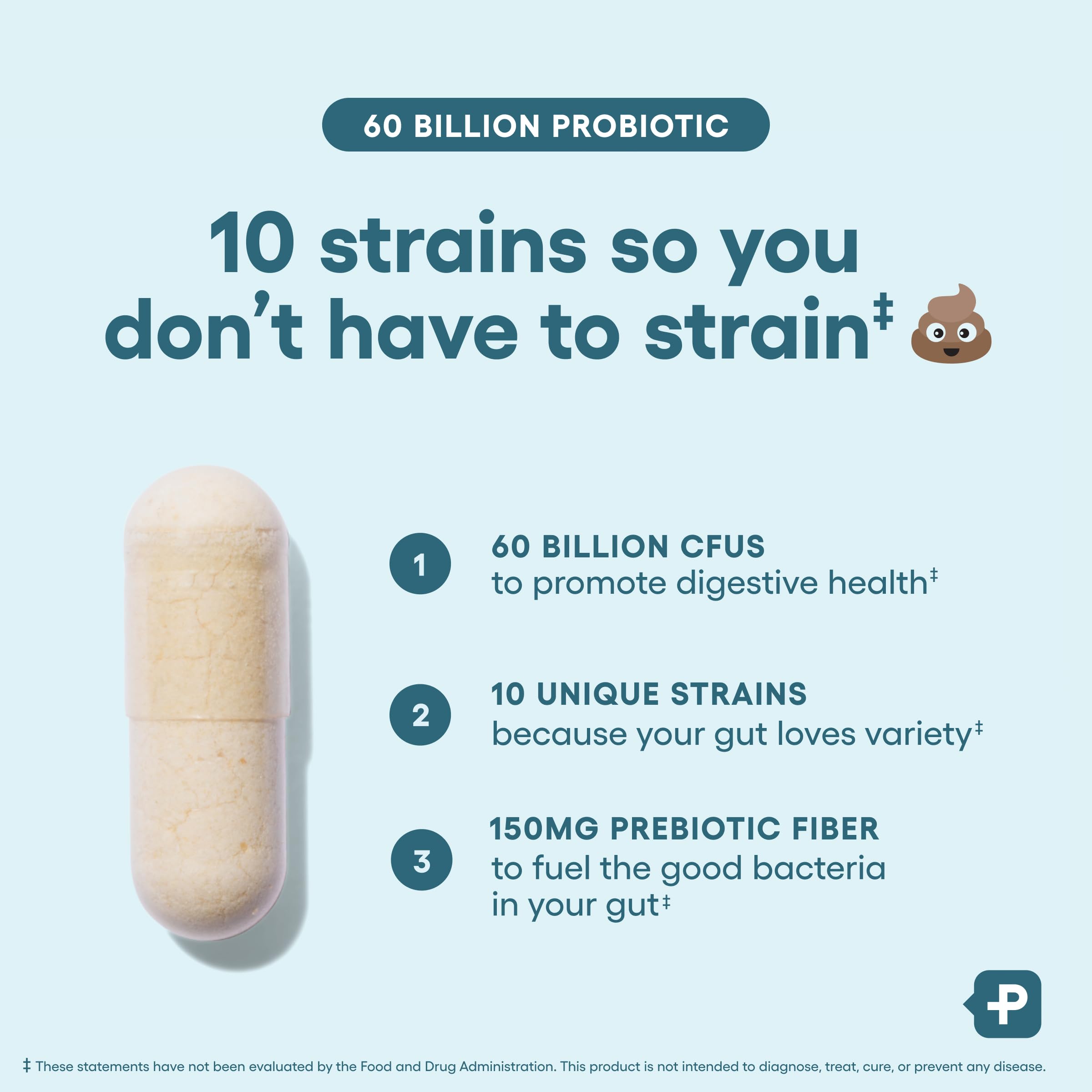 Physician's CHOICE Probiotics: prébiotiques organiques complètent les souches pour un soutien durable.